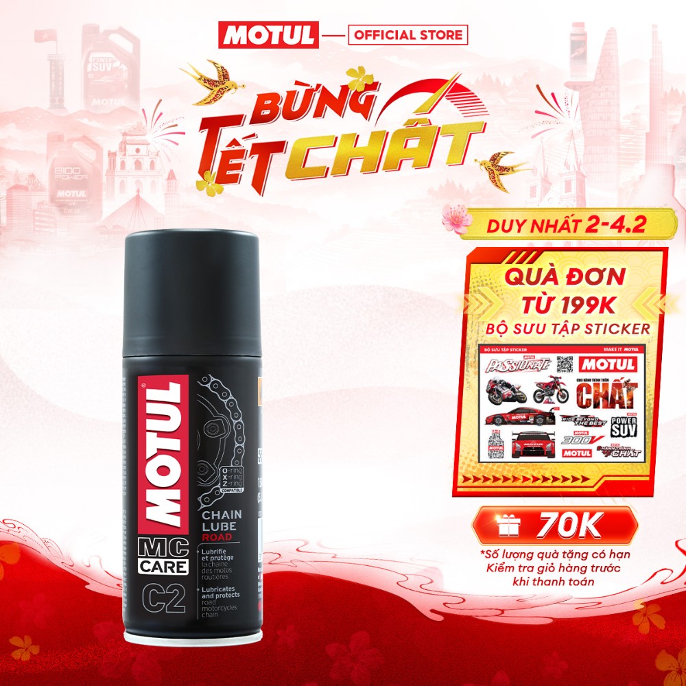 Xịt sên / xích MOTUL C2 CHAIN LUBE ROAD 0.15L