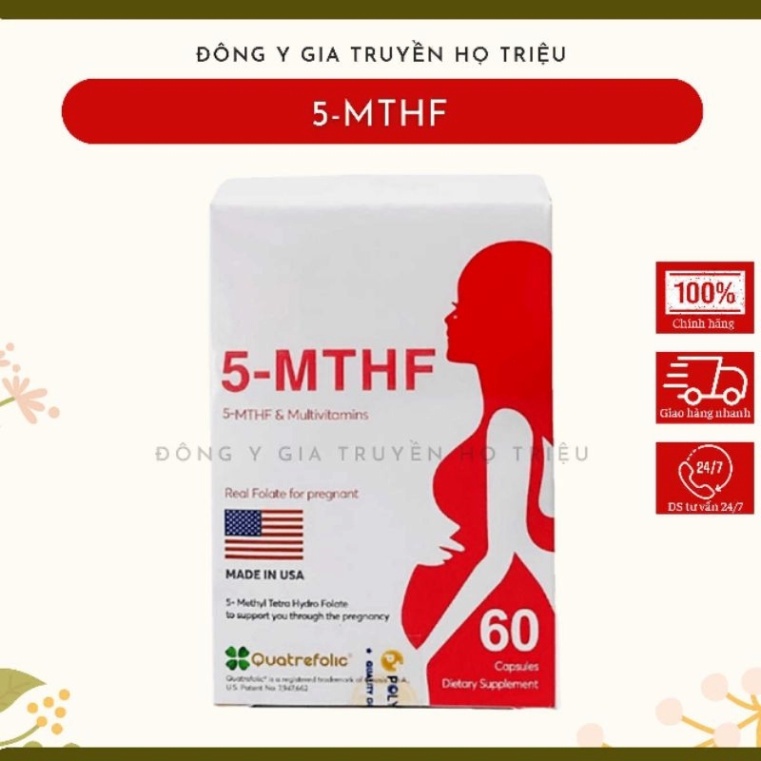 5 - MTHF bổ sung acid folic 5mthf ngừa dị tật thai nhi tăng thụ thai giảm nguy cơ sảy thai hỗ trợ sinh sản
