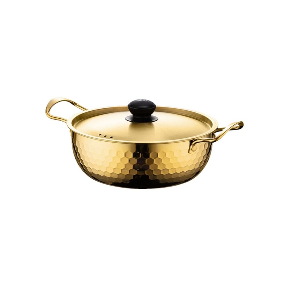 ETUALE Hình búa Nồi Ramen Hàn Quốc Tay cầm đôi Có Nắp Bình sữa Nồi lẩu Thép không gỉ Nồi súp Bếp cảm ứng - 9