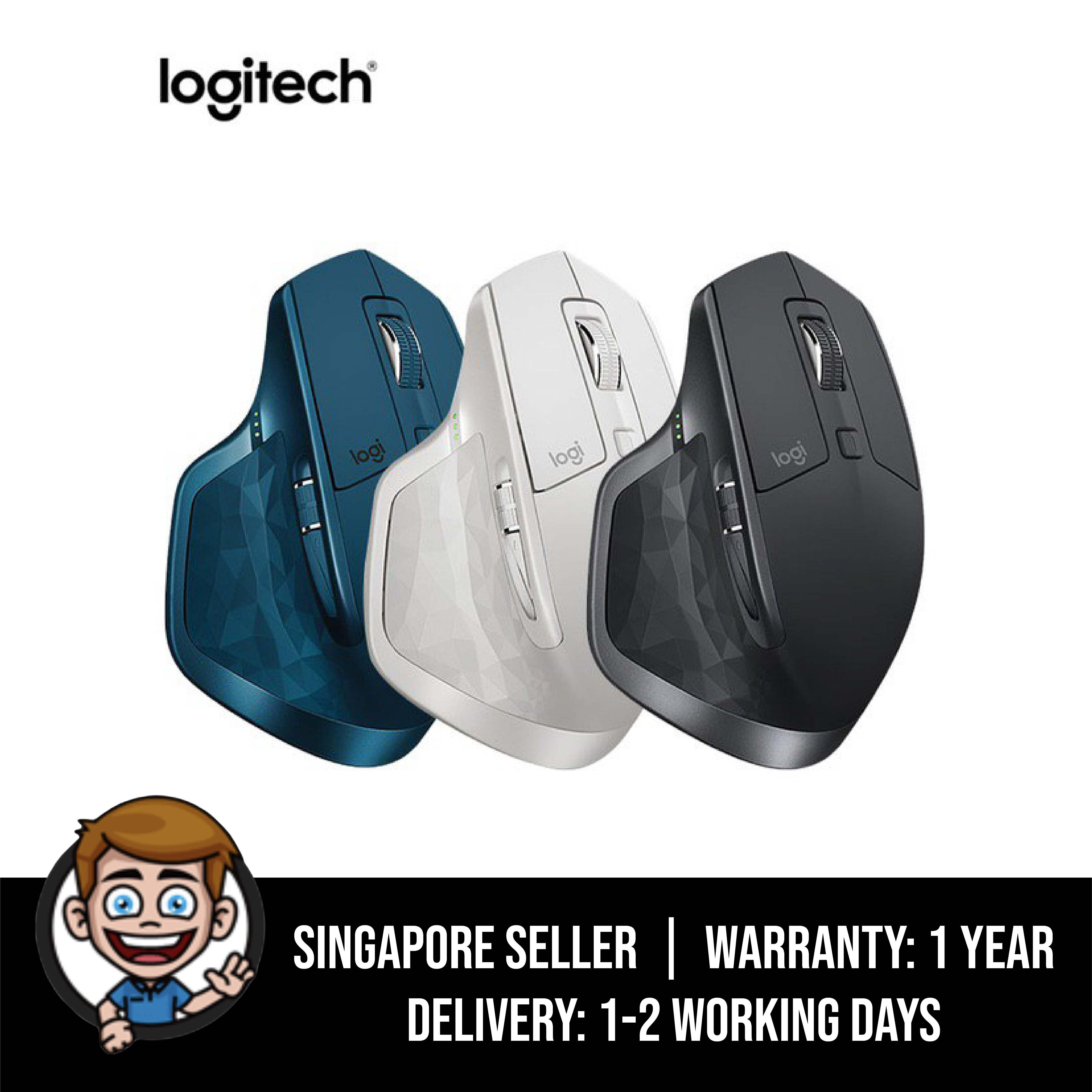 Logitech MX Master 2S Wireless Mouse – Use on Any Surface, Hyper-Fast Scrolling, Ergonomic Shape, Rechargeable, Control up to 3 Apple Mac and Windows Computers (Bluetooth or USB)