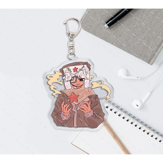 Móc Khóa anime Countryhumans phụ kiện túi xách balo móc khoá bằng chất liệu arcrylic trong suốt
