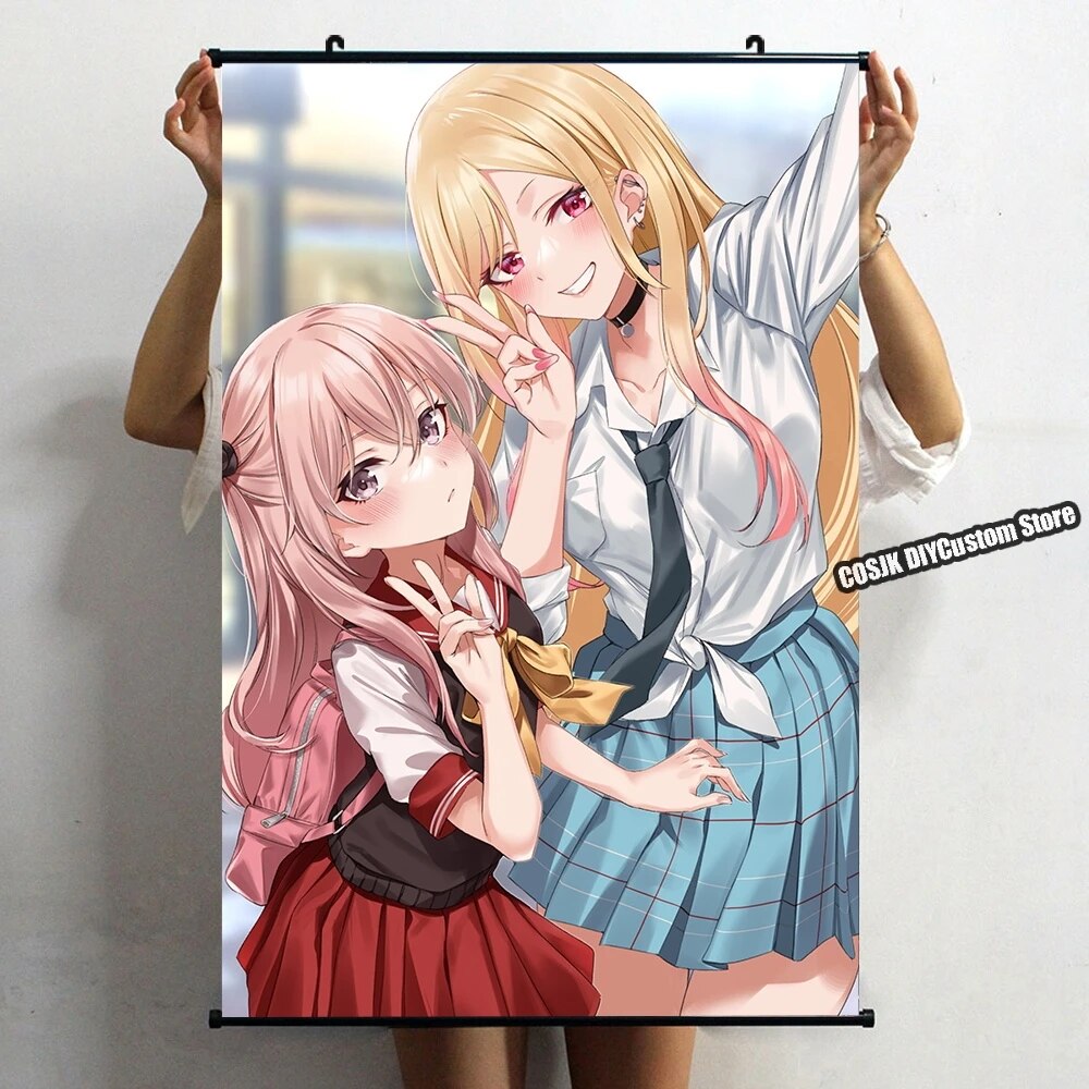 【Shop with Confidence】 Anime My Dress-Up Darling Inui Sajuna Kitagawa Marin Cosplay Poster Wall Scro