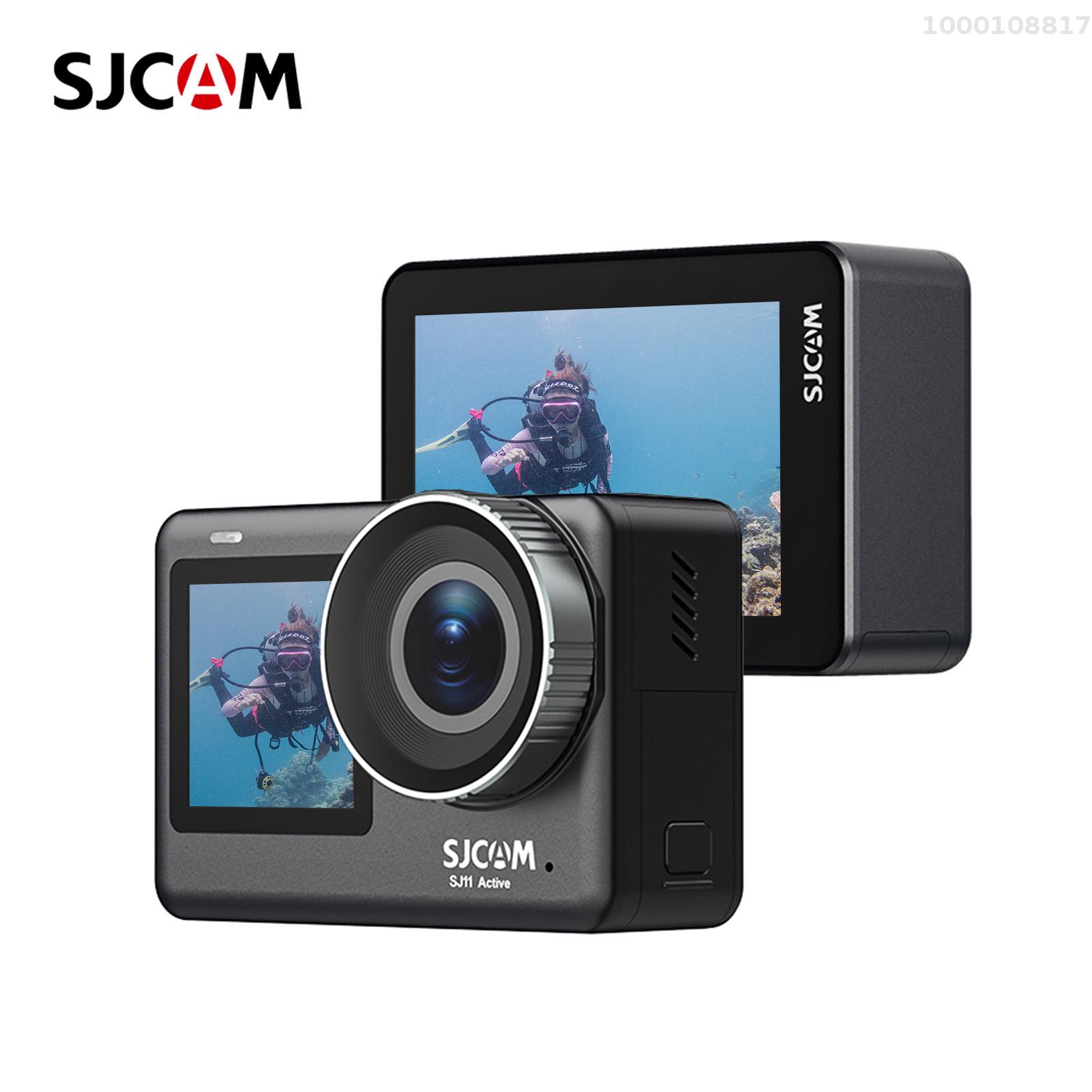 SJCAM SJ11Active Action Camera Portable Mini Camera 4K Ultra HD 20MP Waterproof Anti-shaking Dual Screen Support Live Streaming with Waterproof Case Adapters ราคา 4,861 บาท*ส่งฟรี