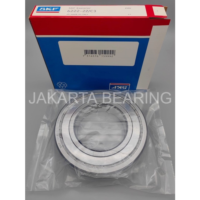 Ball Bearing SKF 6222 2z C3 ORIGINAL Harga 1,511,125 rupiah*Gratis Ongkir