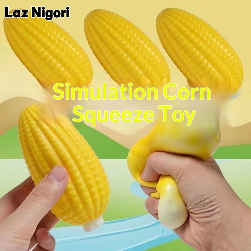 Laz Nigori Realistic Corn Squishy Toy Stress Relief Fun for Kids and Adults - Soft & Bouncy Sensory Play ราคา 37 บาท*ส่งฟรี