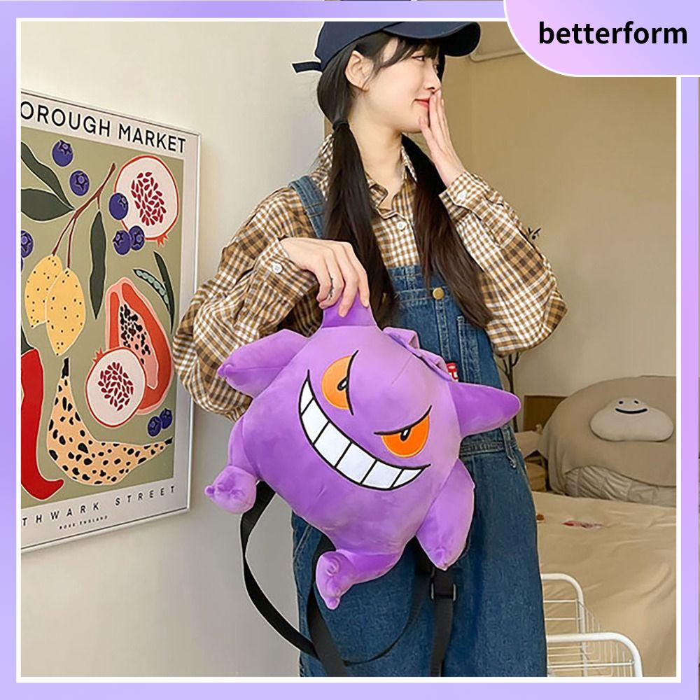 BETTERFORM Sức chứa lớn Túi đeo vai Pokemon Dây đeo có thể điều chỉnh Túi du lịch Chất lượng cao Có thể giặt Túi lông mịn Unisex