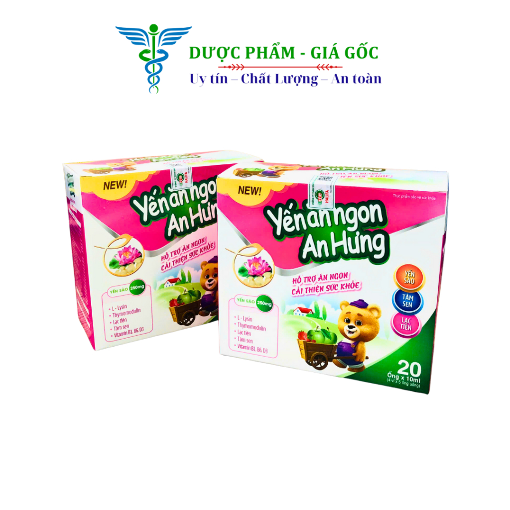 Yến Ăn Ngon An Hưng Hỗ Trợ Tăng Cường Đề Kháng, Giảm Biếng Ăn Cho Trẻ – Hộp 20 ống