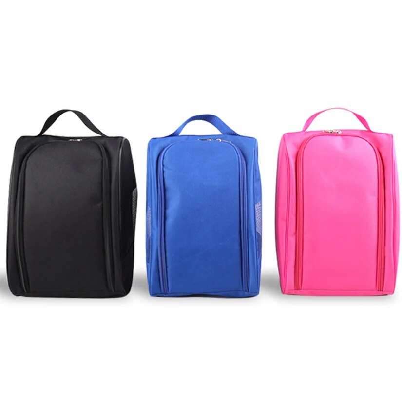 Outdoor Golf Shoes Bags Travel Shoes Bags Zippered Sport Shoes Bag Accessory Travel bag for Socks Tees Golf Balls (3 Color)