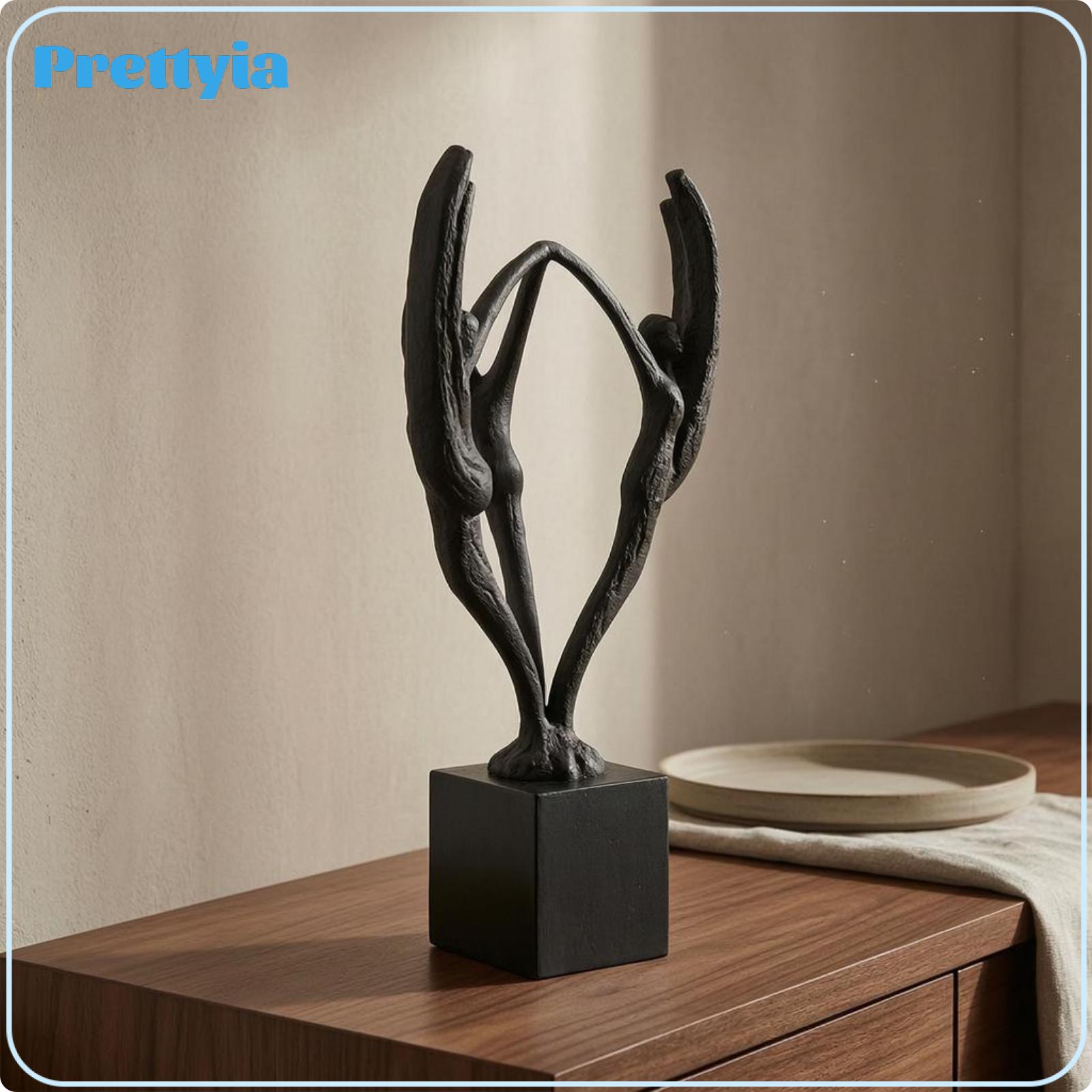 Abstract Human Figure Sculpture Textured Finish Cast Iron Sculpture Modern Sculptural Accent Minimalist Figurine Decorative ราคา 16,950 บาท*ส่งฟรี