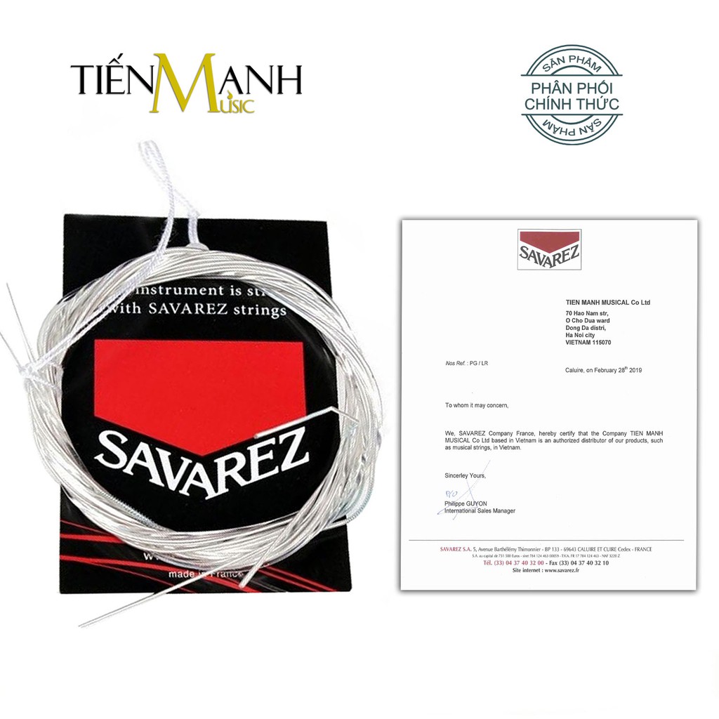   Chính Hãng  Savarez 500CJ - Bộ dây Đàn Guitar Cổ Điển Classic Ghi-ta High Tension  không đóng hộp - Nylon Strings Sets  