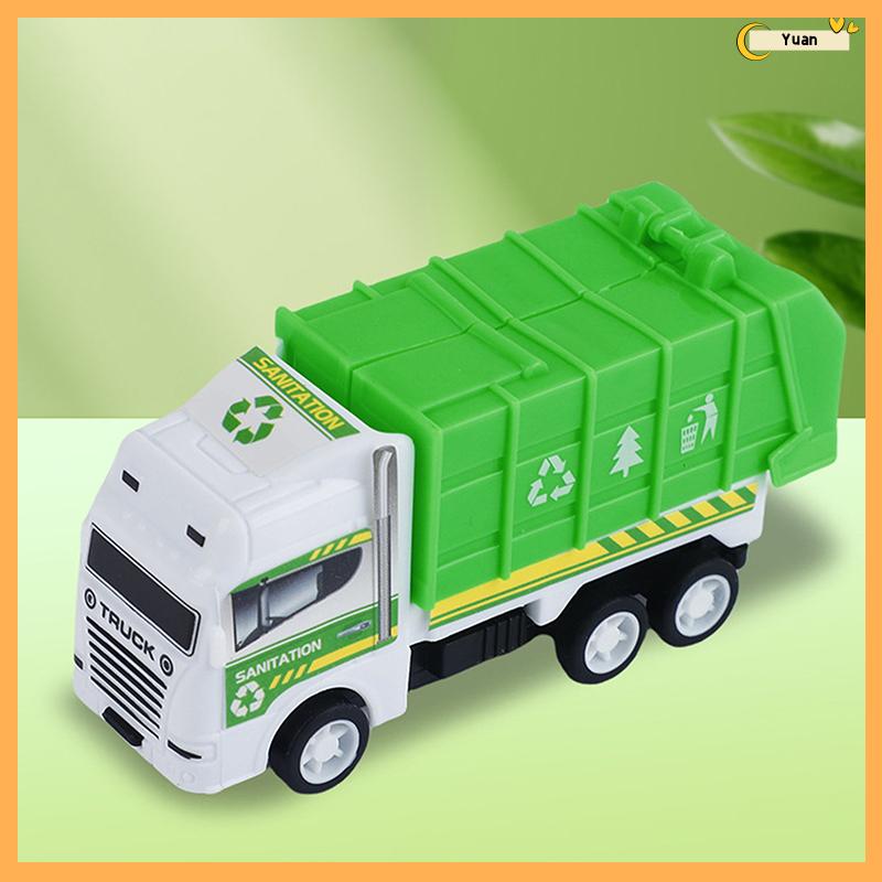 Yuan Đồ chơi trẻ em: Mô hình xe vệ sinh quán tính, xe kéo lùi, xe công binh quân sự, xe cứu hỏa – Đồ chơi bé trai, quà tặng cho trẻ em - 5