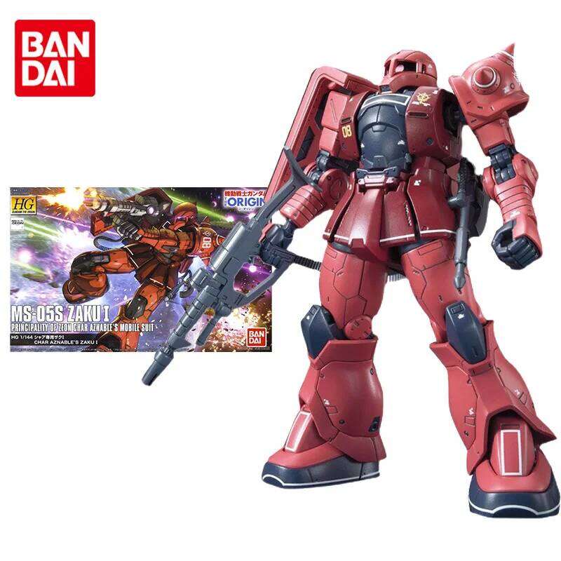Bộ mô BANDAI Gundam Anime Figure HG GTO 013 1/144 MS-05S Zaku Mô hình Gunpla chính hãng Đồ chơi hành động cho trẻ em -Sưu tầm mô hình đồ chơi