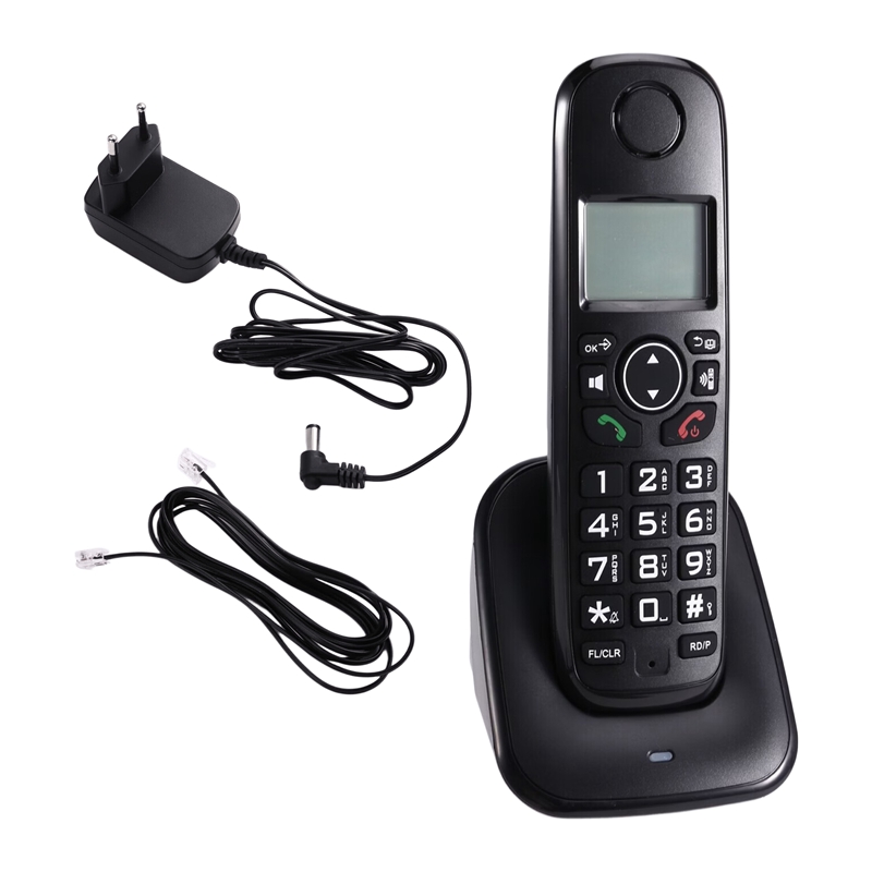 【Latest model】Desktop Wireless Telephone Handsfree Speaker with Multi Language Calle ID Home Landline Phone EU Plug ราคา 1,004 บาท*ส่งฟรี