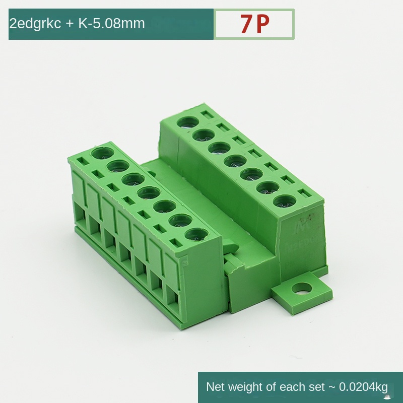 [2EDGRKC-5.08] Đầu Nối Dây Không Hàn 7R - Ổ Cắm Khóa Bảng Zhixing | 2-24P 5.08mm 300V 10A | Tự Động Hóa & Điện Tử