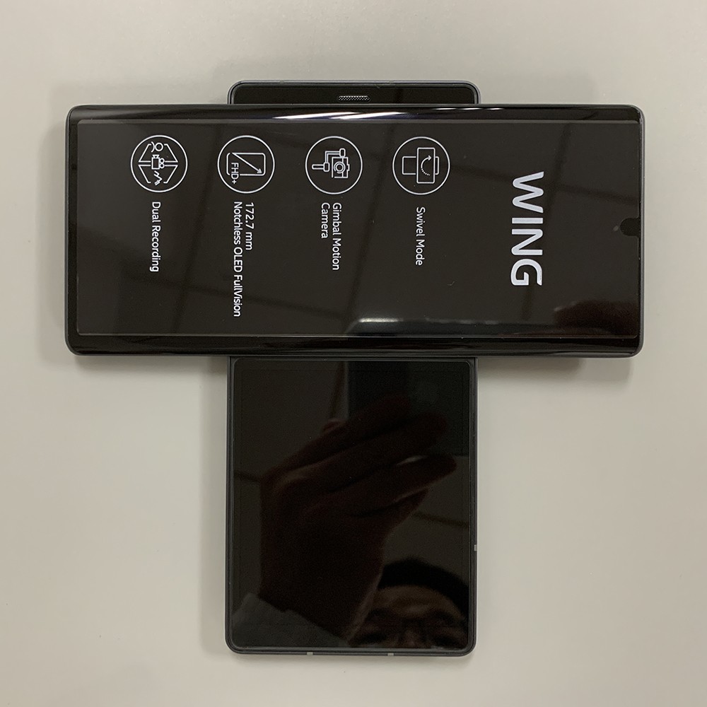 [op010] LG WING LMF100N LMF100VM 5G Mobile Phone 6.8'' OLED Screen 8GB RAM 128GB/256GB ROM 64MP+32MP NFC Android CellPhone