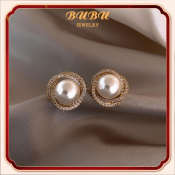 Pawnable 18k Gold Spiral Pearl Earrings for Girlfriends' Gifts