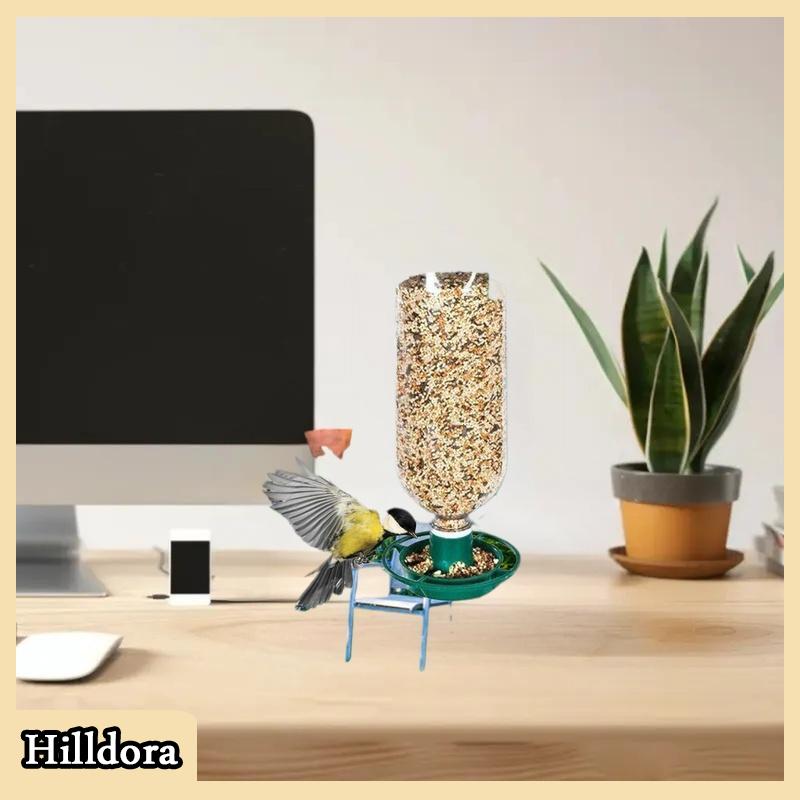 [Hilldora] 2 1PCS Outdoor Bird Feeder Automatic Hanging Plastic Feed Bowl For Parrot Pigeon Pet Indoor Bottle Mouth Docking Feeding Supplies