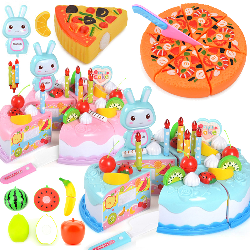 Simulated Kitchen Cutting Food Toys Cooking Pretend Play Plastic Parent-child Interaction Color Cognition Birthday Gift TMZ Kitchen Toys