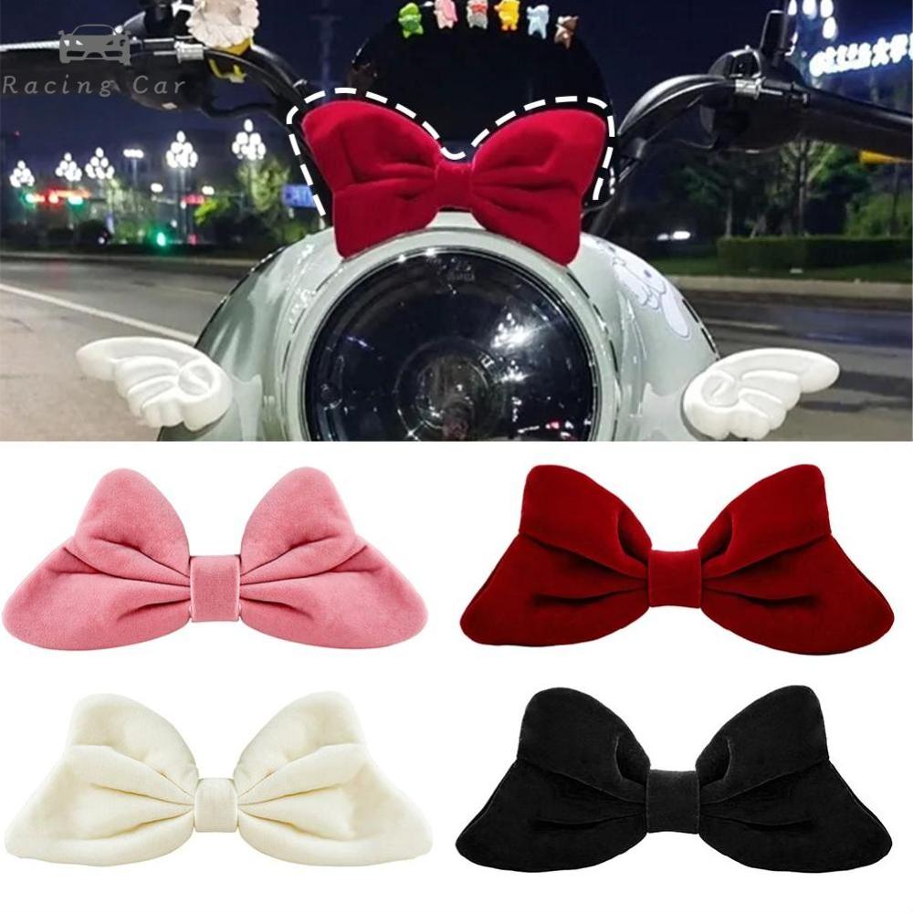 Takimeo Mũ bảo hiểm xe máy dễ thương trang trí nơ Xe đạp điện Mũ bảo hiểm Phụ Kiện Nơ Bowknot cho trang trí thân xe hơi cô gái phụ nữ
