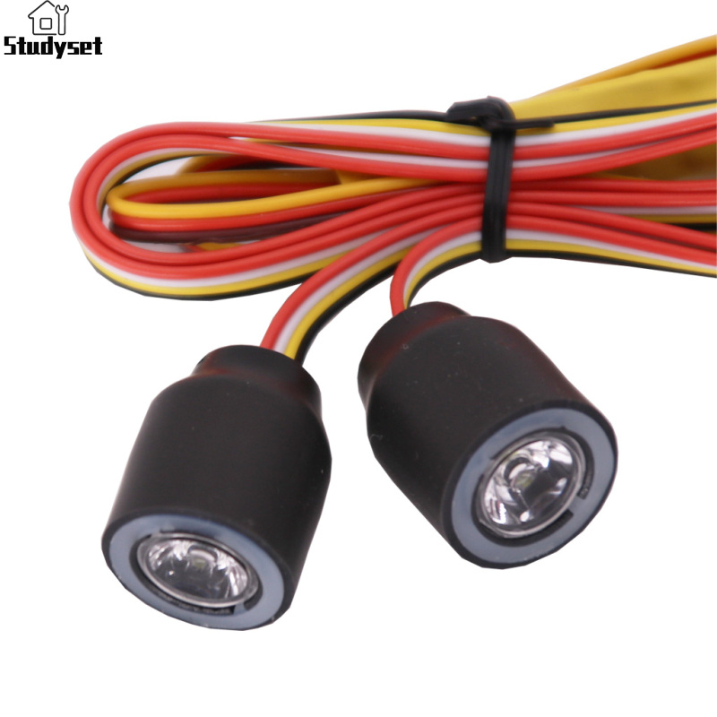 Studyset IN stock 17MM Universal Angel Eye LED Lights Headlight for 1/10 RC Rock Crawler Axial SCX10 D90 Body Shell ราคา 436 บาท*ส่งฟรี