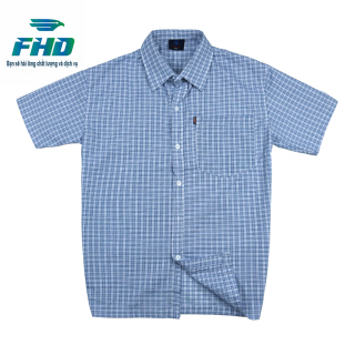 Áo sơ mi nam trung niên chất vải kate mềm mát đường may kỹ lưỡng form chuẩn loại áo sơ mi ngắn tay nam form rộng FHDA014 thumbnail