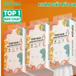 Khăn Giấy Top Gia Đa Sắc, Giấy Vệ Sinh, Giấy Rút Treo Tường từ bột gỗ nguyên chất, 1280 tơ` 4 lớp