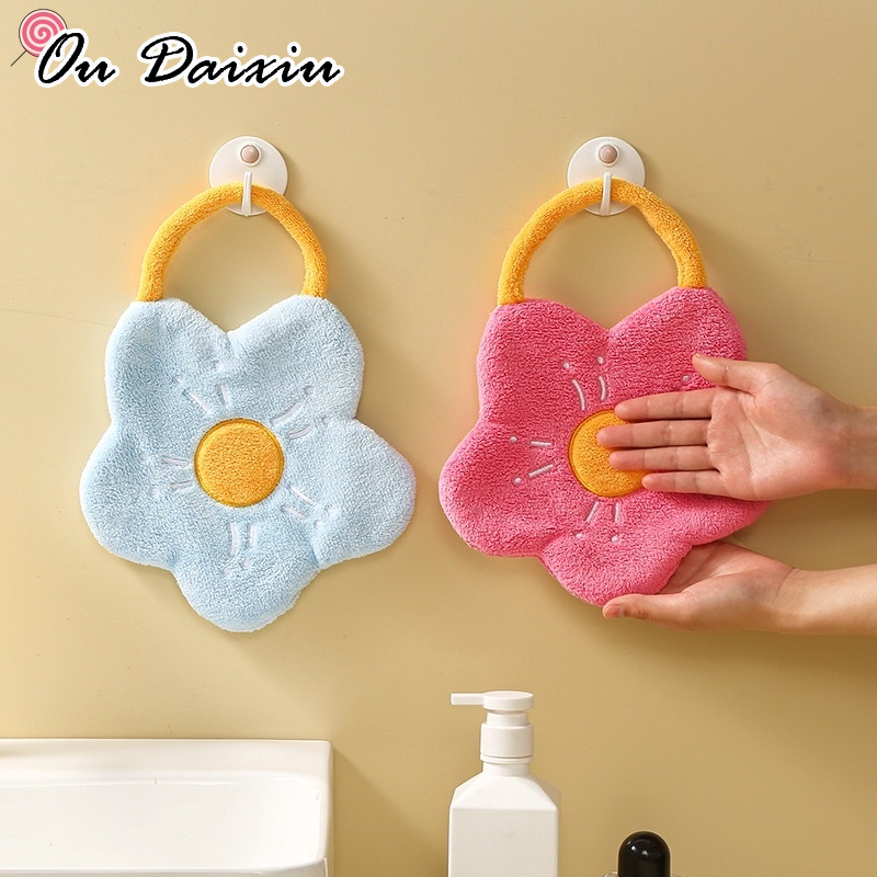 OUDAIXIU ผ้าเช็ดหน้าลายดอกไม้น่ารัก-Hsu ราคา 10 บาท*ส่งฟรี