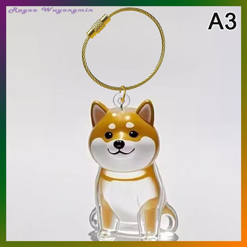 Rayua Rõ ràng Puppy tóc tưởng niệm lưu niệm viên nang pet của chó lông container tự làm mặt dây chuyền Keychain trang trí vật nuôi những người yêu thích nhà hiển thị Quà Tặng - 4