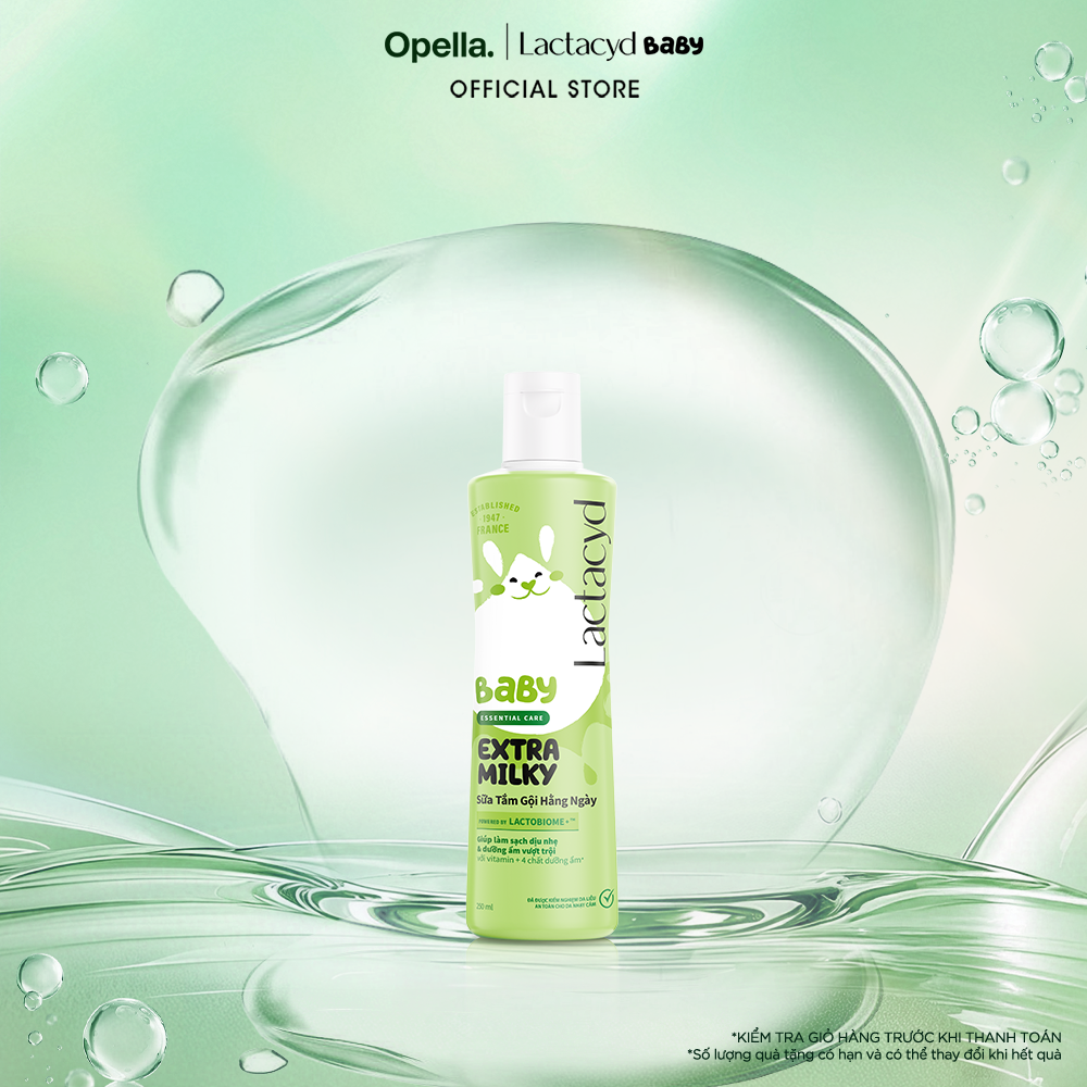 Sữa Tắm Gội Trẻ Em Lactacyd Baby Extra Milky Làm Sạch Dịu Nhẹ và Dưỡng Ẩm Vượt Trội 250ml
