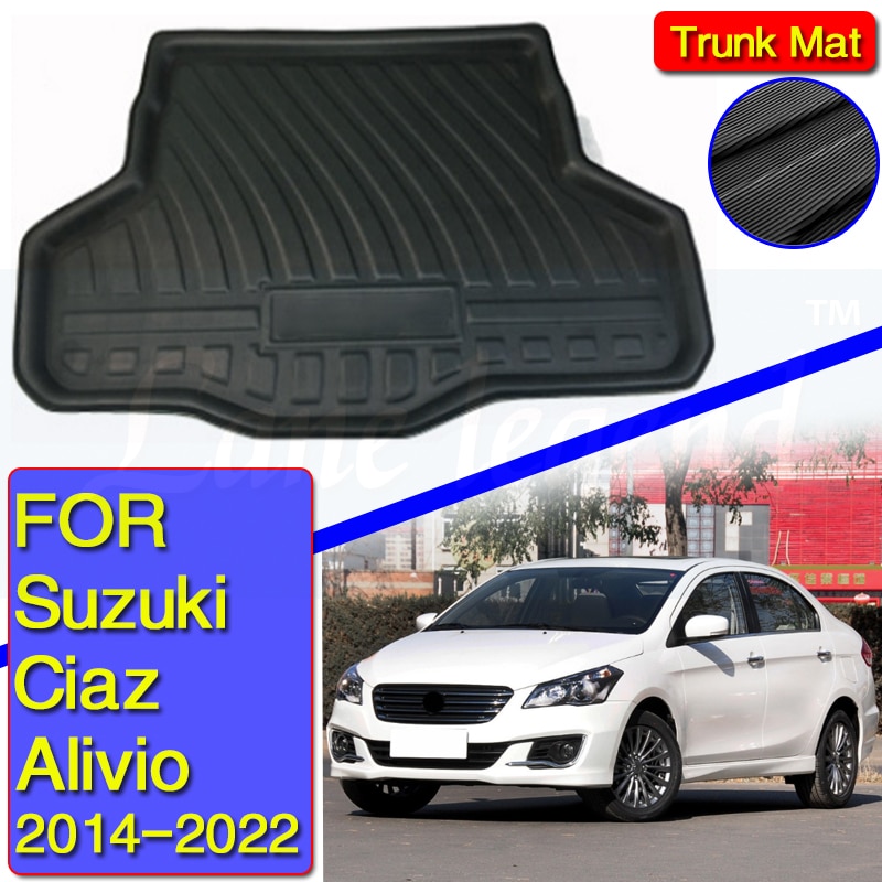 Cho Suzuki ciaz/Alivio Sedan 2014-2022 phía sau xe Thảm lót chân cho xe hơi thân cây khay Thảm lót cốp chứa cho xe hơi thảm sàn bùn miếng đệm bảo vệ tấm lót không thấm nước