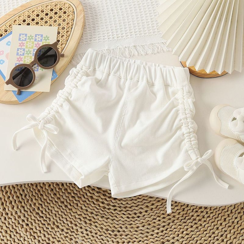 Ls trẻ em quần short quần đùi nữ giản dị quần short dây rút quần đùi mỏng