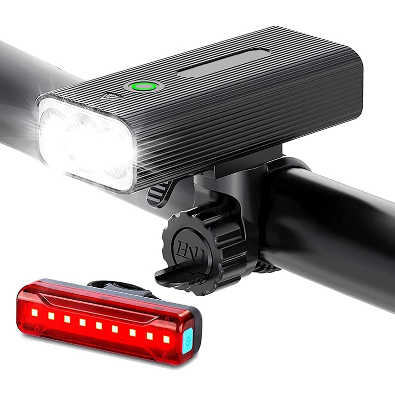 Bike Front and Rear Light Set,USB Rechargeable Bicycle Lights for Night Riding,Bike Headlight with Function