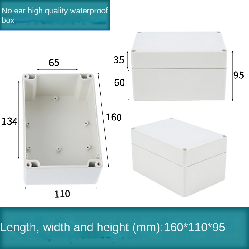 Vỏ Nhựa Chống Nước 160x110x90 mm | Kehua F-type Xám Công Nghiệp IP65 Hộp Tủ Điều Khiển Tự Động Hóa Công Nghiệp