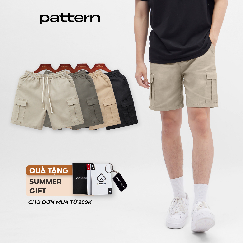 Quần short kaki túi hộp PATTERN PQ019