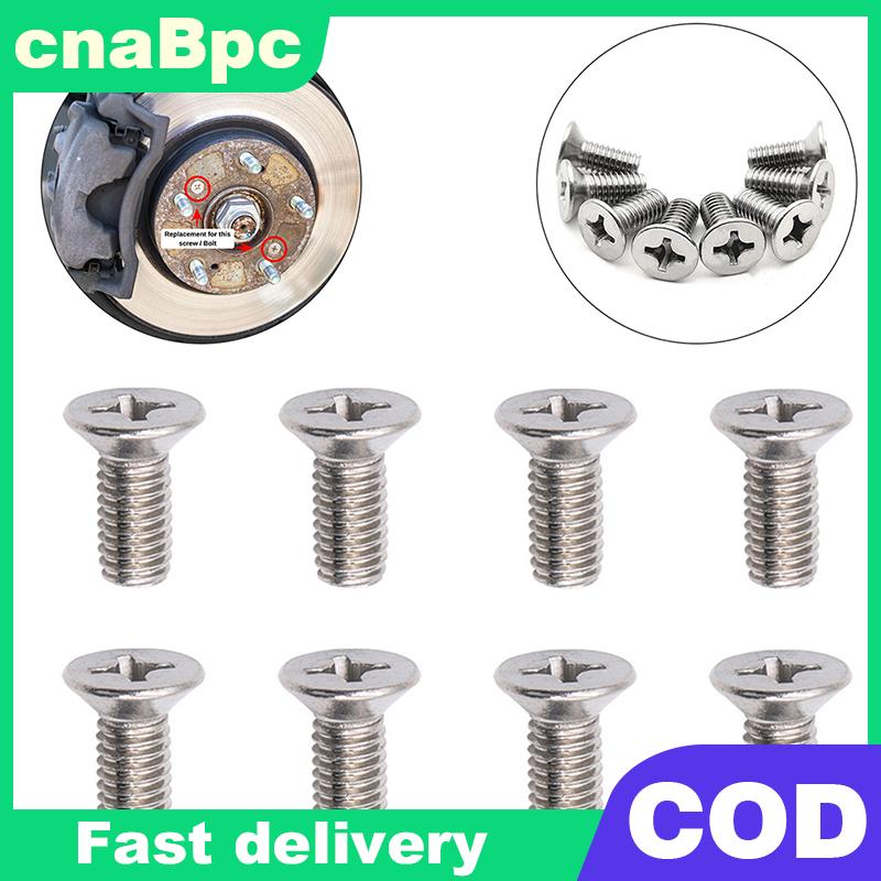 CnaBpc สกรูโรเตอร์ดิสก์เบรกสแตนเลส1ชุด93600-06014-0H เข้ากันได้กับ Honda Acura คงสกรูสำหรับด้านหน้าและด้านหลัง ราคา 22 บาท*ส่งฟรี