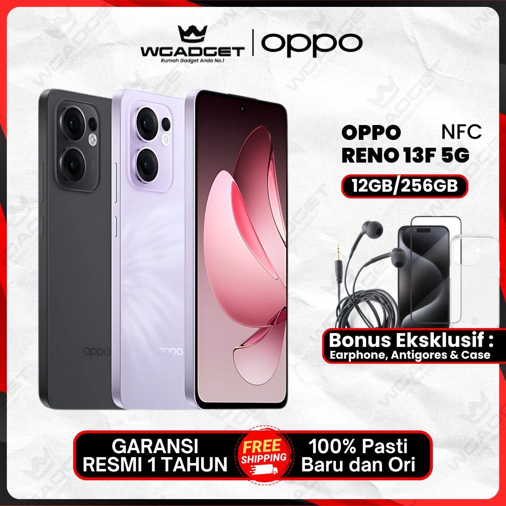 Oppo Reno 13 F 5G [12/256 GB] [8/256 GB] 4G [8/256 GB] Garansi Resmi Harga  4,549,000 Ringgit*Penghantaran Percuma
