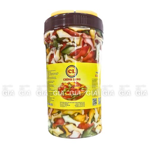 Thạch Chính Long hũ 2kg3 - CÁ 4 MÀU - topping trà, trà sữa, thạch cá heo