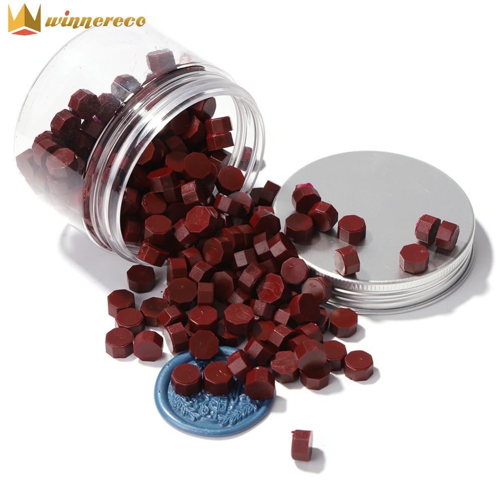 200pcs cổ điển hình bát giác dấu sáp hạt Retro tem đỏ viên thuốc cho phong bì