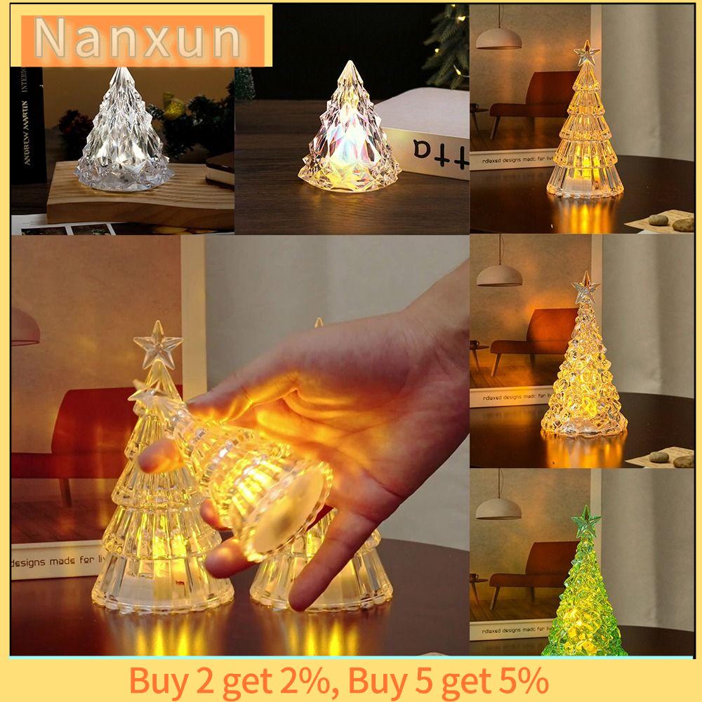 NWSJ Nhựa Đèn ngủ cây thông Noel Hình dạng trang trí Nhiều màu sắc Đèn trang trí Giáng sinh Sáng tạo Phụ kiện Đèn LED điện tử Trang trí nhà cửa