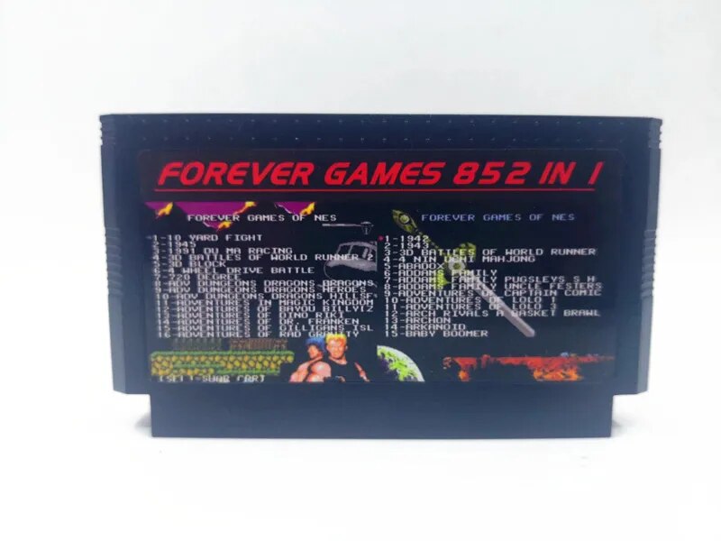 Hot-Bán 852 Trong 1 8Bit Trò Chơi Cho Gia Đình bảng điều khiển trò chơi điện tử Máy Tính 60 Pin Trò Chơi Hỗ Trợ Tiết Kiệm Tiến