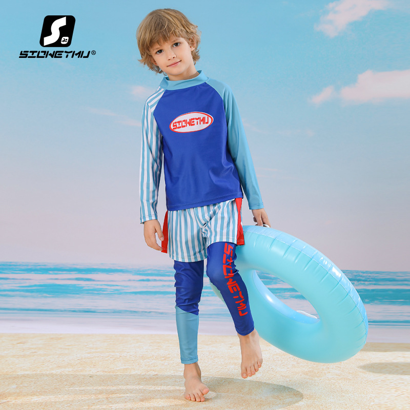 {DFHRHG} 【CAMPOUT】 Girls Swimsuit Boys Swimsuit Childrens Split Swimsuit Long Sleeve Trousers Suit B