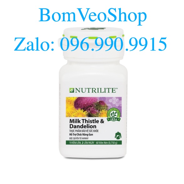 Bảo vệ gan milk thistle & dandelion - kb da nô giá tốt hơn