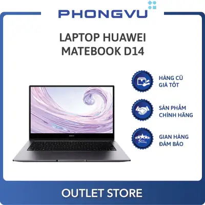 Laptop Huawei Matebook D 14 Nbl-WAP9R (AMD Ryzen 7 3700U) (Xám) - Laptop cũ