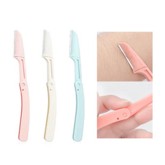 Bộ Dao Cạo Lông Mày An Toàn Chống Trầy Có Thể Gập Lại Kèm Lưỡi Thay