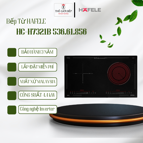 Bếp Điện Từ Kết Hợp 2 Vùng Nấu Hafele HC-H7321B 536.61.856 Malaysia Lắp Đặt Miễn Phí - BNK