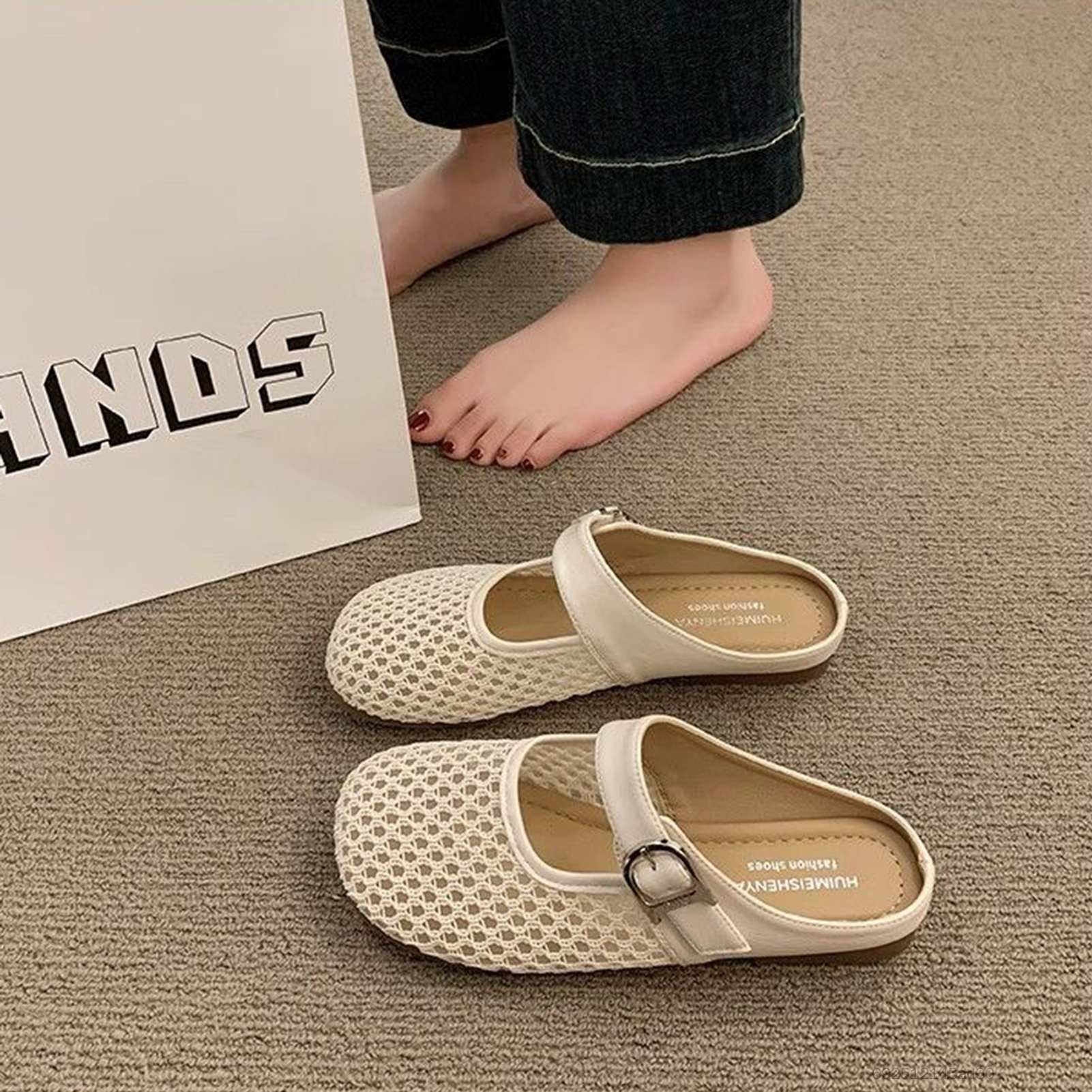 Giày Sandal Nữ Gót Nhọn Chống Trơn Trượt Giày Sandal Mũi Tròn Bít Cho Gia Đình Bạn Bè Quà Tặng Sinh Nhật Xz-VN - 2