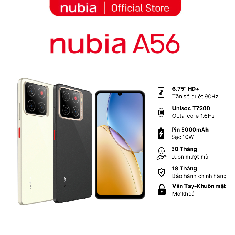 [Mới] Điện thoại Nubia Blade A56 - Hàng chính hãng Giá  2,050,000 Đồng*Miễn phí vận chuyển