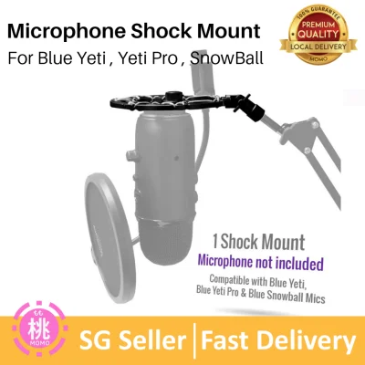 Shock Mount for Blue Yeti, SnowBall, Yeti X , Blue Nano and other Mics – Advanced Vibration Blocking, Noise Repelling Shockmount System for Blue Yeti Original Snowball & Pro – Ultra-Portable Lightweight Microphone Shock Mount