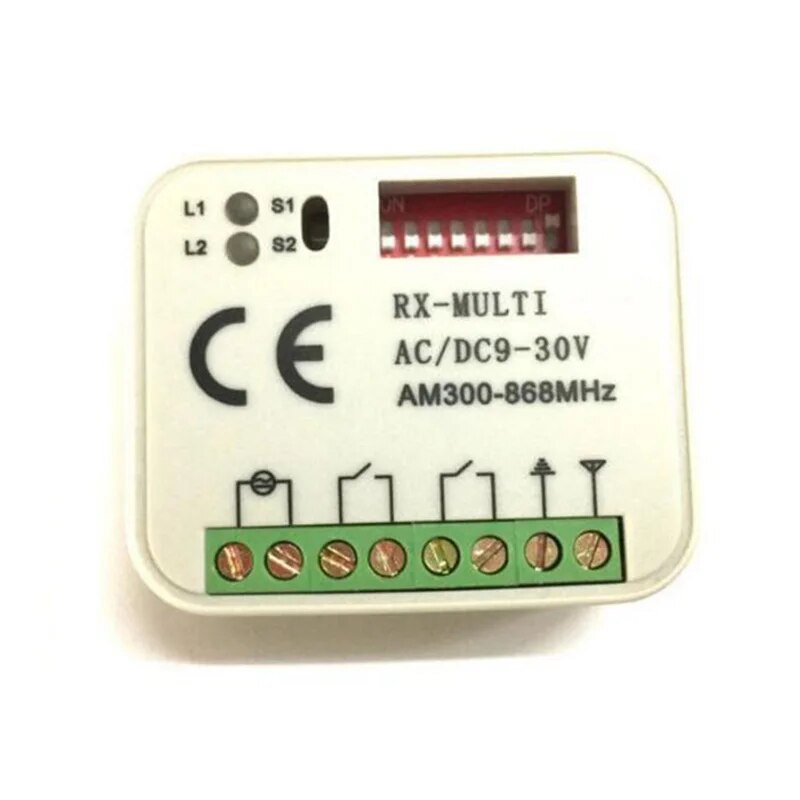 New cổng ga-ra từ xa Receiver RX đa 300-868MHz AC/DC 9-30V Receiver cho cửa nhà để xe Command Cổng điều khiển truyền
