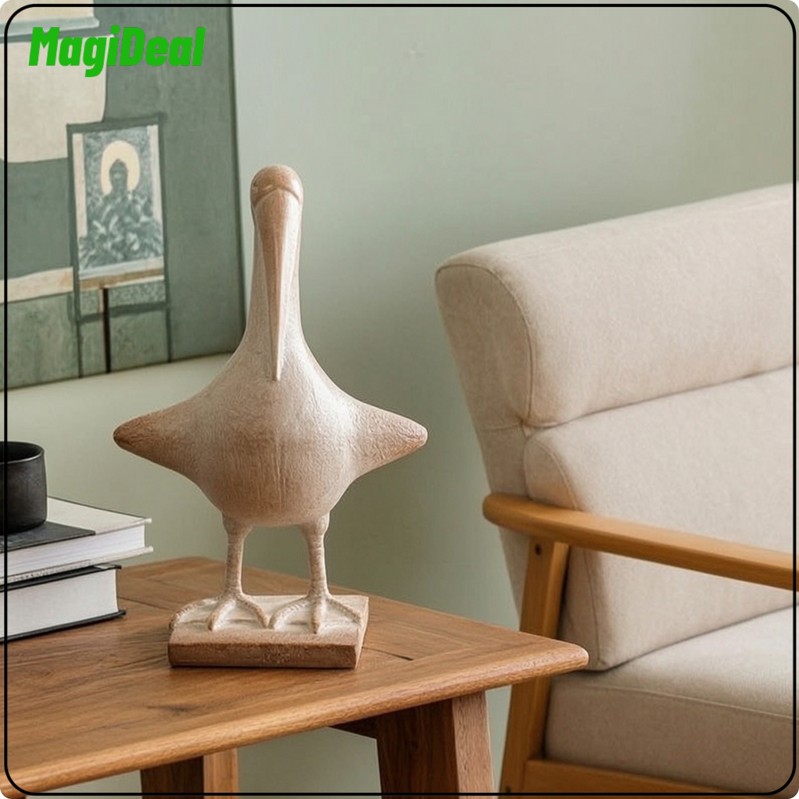 MagiDeal Retro Seabird Sculpture Stone-Carved Look Seabird Statue Weathered Bird Statue Textured for Entryway, Bookshelf ราคา 9,404 บาท*ส่งฟรี